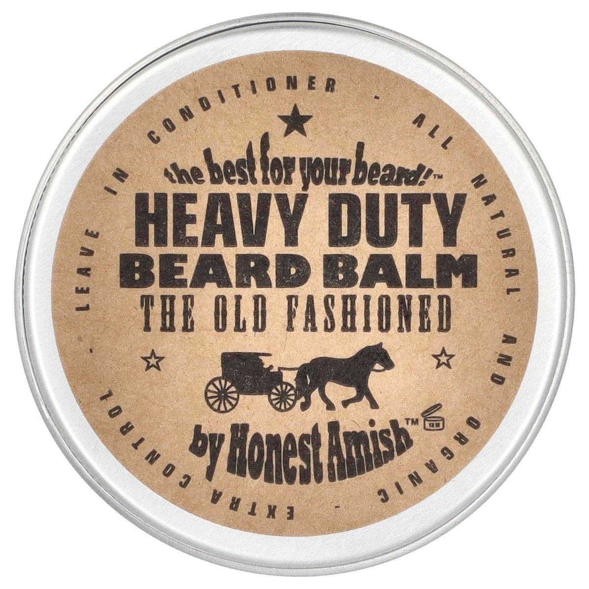 Honest Amish Heavy Duty Beard Balm – Premium Beard Conditioner (2 oz) - görsel 1