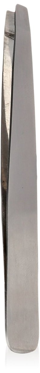 Mehaz Professional Slanted Tweezer MS350 – Precision Stainless Steel Tweezers for Eyebrow Shaping & Hair Removal, 3.8 Inches, Silver - görsel 1