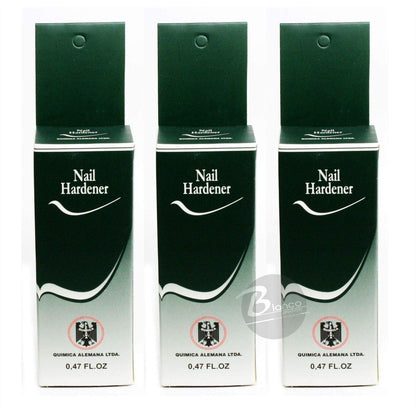 Química Alemana Nail Hardener Strengthener Polish Treatment - 3 Bottles (0.47 oz Each) Avelisse