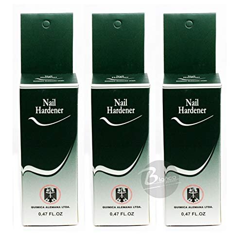 Química Alemana Nail Hardener Strengthener Polish Treatment - 3 Bottles (0.47 oz Each) Avelisse