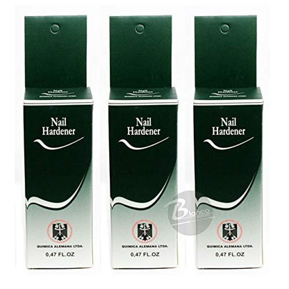 Química Alemana Nail Hardener Strengthener Polish Treatment - 3 Bottles (0.47 oz Each) Avelisse