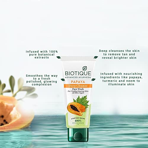 Biotique Bio Papaya Exfoliating Face Wash for All Skin Types - 150ml - görsel 6