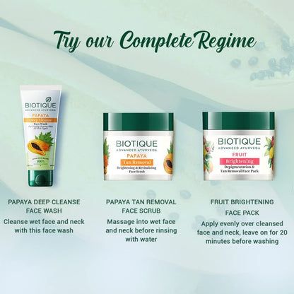 Biotique Bio Papaya Exfoliating Face Wash for All Skin Types - 150ml