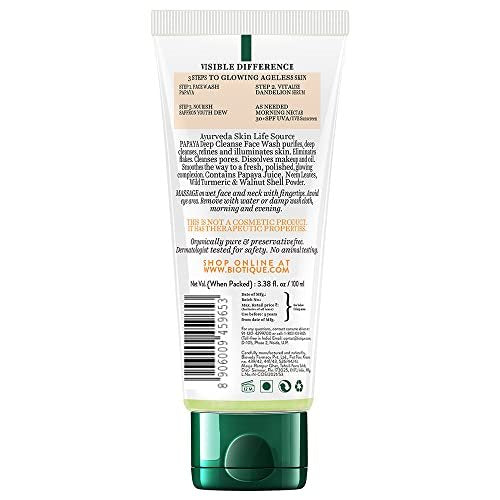 Biotique Bio Papaya Exfoliating Face Wash for All Skin Types - 150ml - görsel 18
