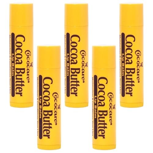Cococare Cocoa Butter Lip Balm - 5-Pack: Natural Moisturizing Lip Care with Cocoa Butter Avelisse