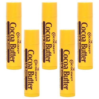 Cococare Cocoa Butter Lip Balm - 5-Pack: Natural Moisturizing Lip Care with Cocoa Butter Avelisse