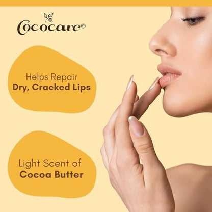 Cococare Cocoa Butter Lip Balm - 5-Pack: Natural Moisturizing Lip Care with Cocoa Butter Avelisse