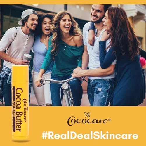 Cococare Cocoa Butter Lip Balm - 5-Pack: Natural Moisturizing Lip Care with Cocoa Butter Avelisse