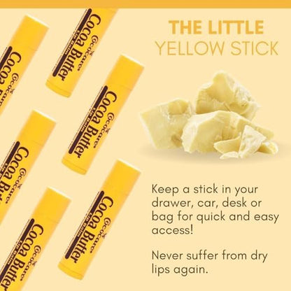 Cococare Cocoa Butter Lip Balm - 5-Pack: Natural Moisturizing Lip Care with Cocoa Butter Avelisse