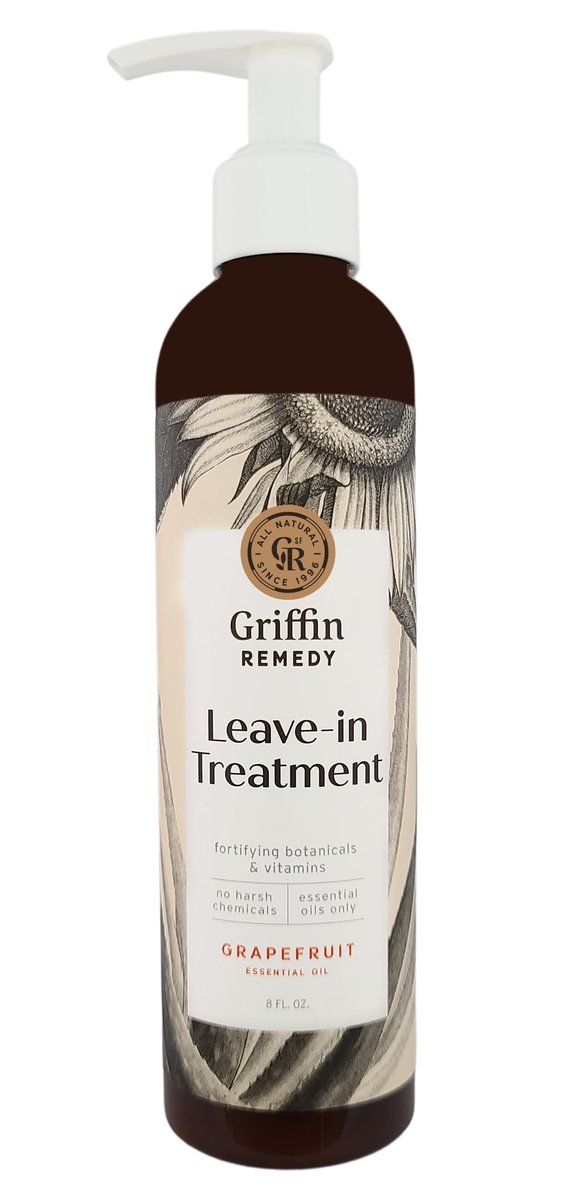 Griffin Remedy Leave-In Conditioner Treatment - Lightweight Moisture Formula to Smooth Frizz and Add Shine For All Hair Types - All Natural, Sulfate Free, Paraben Free, 8 fl oz Avelisse