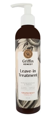 Griffin Remedy Leave-In Conditioner Treatment - Lightweight Moisture Formula to Smooth Frizz and Add Shine For All Hair Types - All Natural, Sulfate Free, Paraben Free, 8 fl oz Avelisse