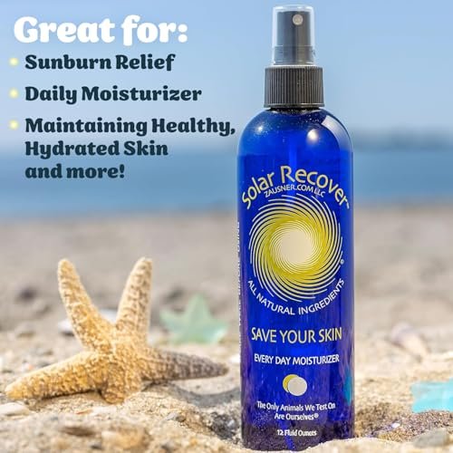 Solar Recover After Sun Moisturizing Spray - Hydrating Facial and Body Mist with Vitamin E & Calendula, 12 oz - Soothe Sunburn Relief Fast (Made in USA) Avelisse