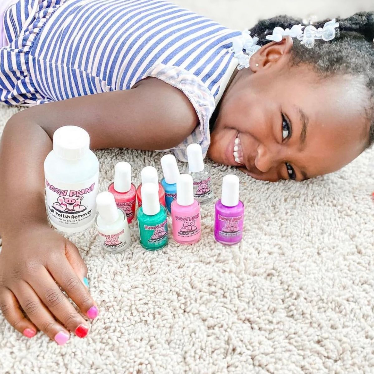 Piggy Paint Make It Last Basecoat + Shine Topcoat Set - Non-Toxic, Water-Based Nail Polish for Kids - görsel 14