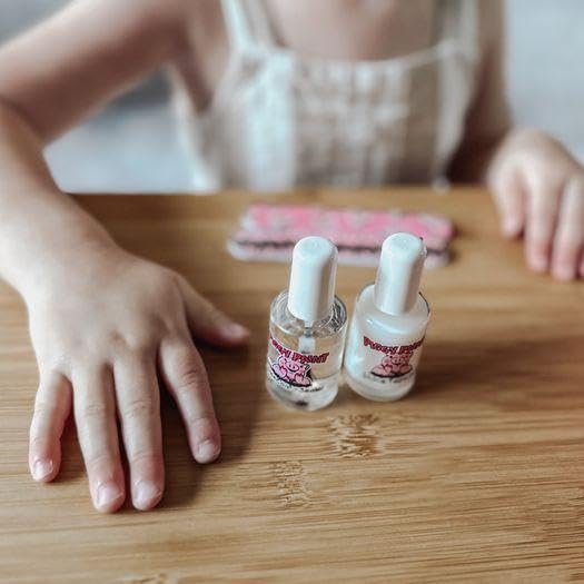Piggy Paint Make It Last Basecoat + Shine Topcoat Set - Non-Toxic, Water-Based Nail Polish for Kids - görsel 11