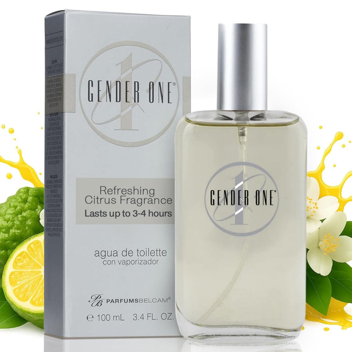 Gender One Eau de Toilette Spray for Men & Women - Fresh Citrus & Green Tea Scent with Bergamot, Cardamom, Jasmine & Musk, Long-Lasting Unisex Perfume, 3.4 Fl Oz - görsel 1