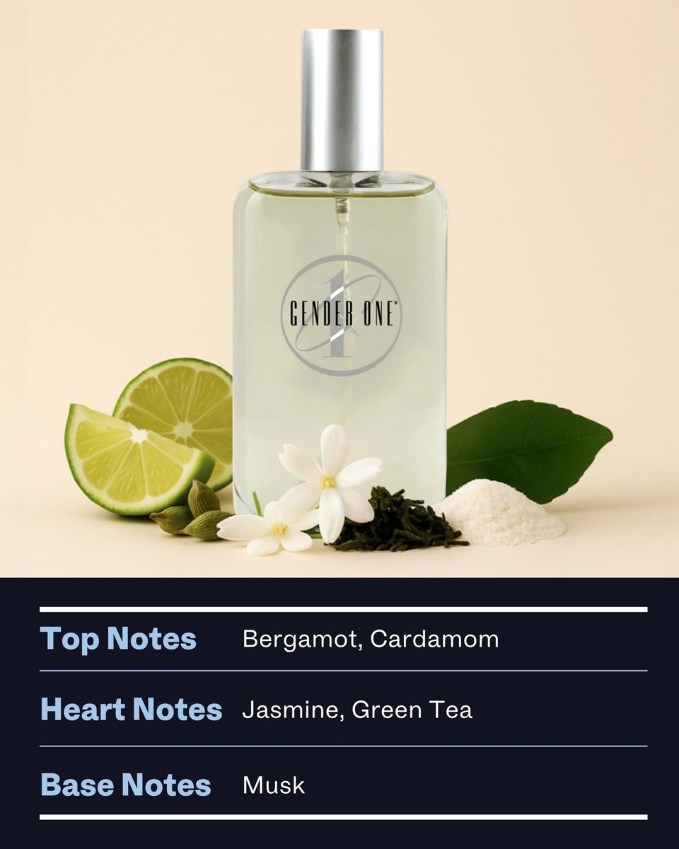 Gender One Eau de Toilette Spray for Men & Women - Fresh Citrus & Green Tea Scent with Bergamot, Cardamom, Jasmine & Musk, Long-Lasting Unisex Perfume, 3.4 Fl Oz - görsel 5
