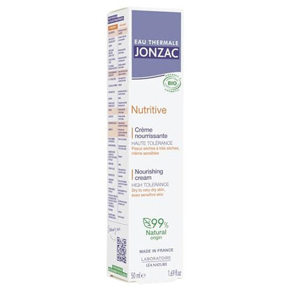 Natessance Eau de Jonzac Nutritive Intense Nourishing Cream – Second Skin Effect, 1.69 fl oz