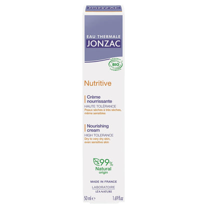 Natessance Eau de Jonzac Nutritive Intense Nourishing Cream – Second Skin Effect, 1.69 fl oz