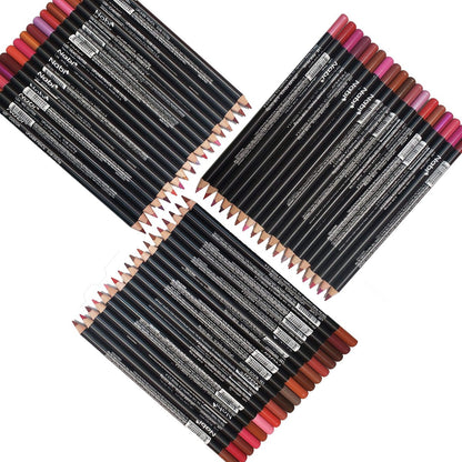 Nabi Lip Liner Pencil Set - 54 Pcs Bulk Pack, Long Lasting Assorted Colors Lip Liners for Women, Professional Quality Avelisse