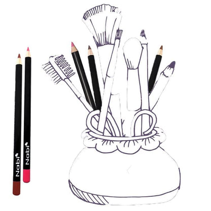 Nabi Lip Liner Pencil Set - 54 Pcs Bulk Pack, Long Lasting Assorted Colors Lip Liners for Women, Professional Quality Avelisse