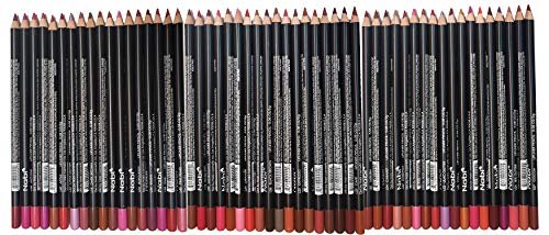 Nabi Lip Liner Pencil Set - 54 Pcs Bulk Pack, Long Lasting Assorted Colors Lip Liners for Women, Professional Quality Avelisse
