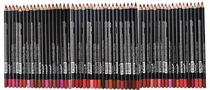 Nabi Lip Liner Pencil Set - 54 Pcs Bulk Pack, Long Lasting Assorted Colors Lip Liners for Women, Professional Quality Avelisse
