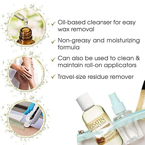 Satin Smooth Release Wax Residue Remover - 4 oz - Gentle Post-Wax Cleanser - görsel 8