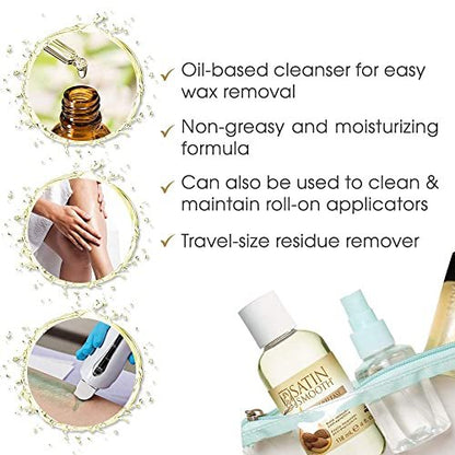 Satin Smooth Release Wax Residue Remover - 4 oz - Gentle Post-Wax Cleanser