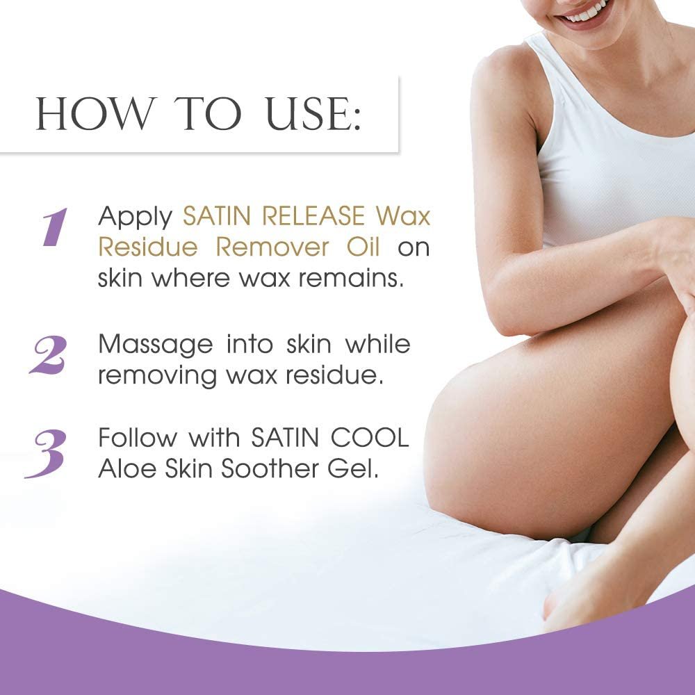 Satin Smooth Release Wax Residue Remover - 4 oz - Gentle Post-Wax Cleanser - görsel 11