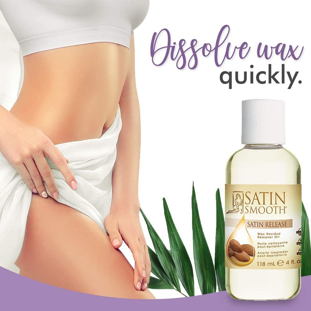 Satin Smooth Release Wax Residue Remover - 4 oz - Gentle Post-Wax Cleanser - görsel 5