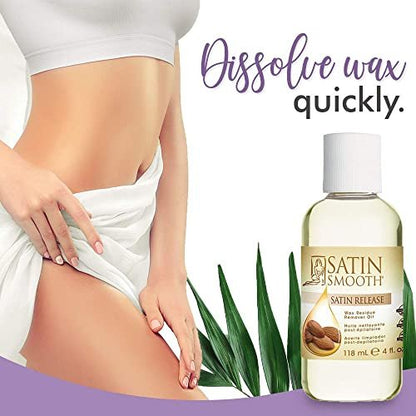 Satin Smooth Release Wax Residue Remover - 4 oz - Gentle Post-Wax Cleanser