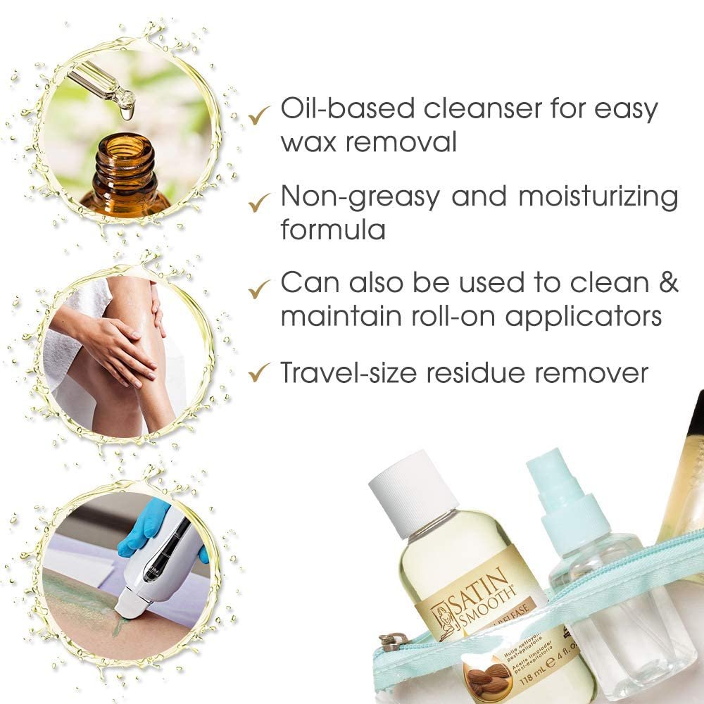 Satin Smooth Release Wax Residue Remover - 4 oz - Gentle Post-Wax Cleanser - görsel 7