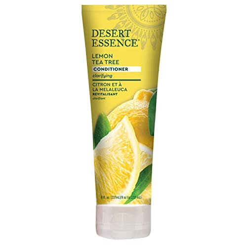 Desert Essence Lemon Tea Tree Clarifying Conditioner with Provitamin B5, Organic Lemon Peel Extract & Aloe - Sulfate-Free, Vegan, Cruelty-Free - 8 oz - görsel 1