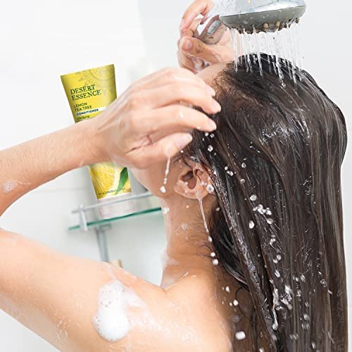 Desert Essence Lemon Tea Tree Clarifying Conditioner with Provitamin B5, Organic Lemon Peel Extract & Aloe - Sulfate-Free, Vegan, Cruelty-Free - 8 oz - görsel 7