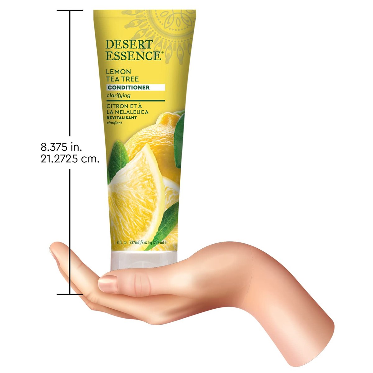 Desert Essence Lemon Tea Tree Clarifying Conditioner with Provitamin B5, Organic Lemon Peel Extract & Aloe - Sulfate-Free, Vegan, Cruelty-Free - 8 oz - görsel 10