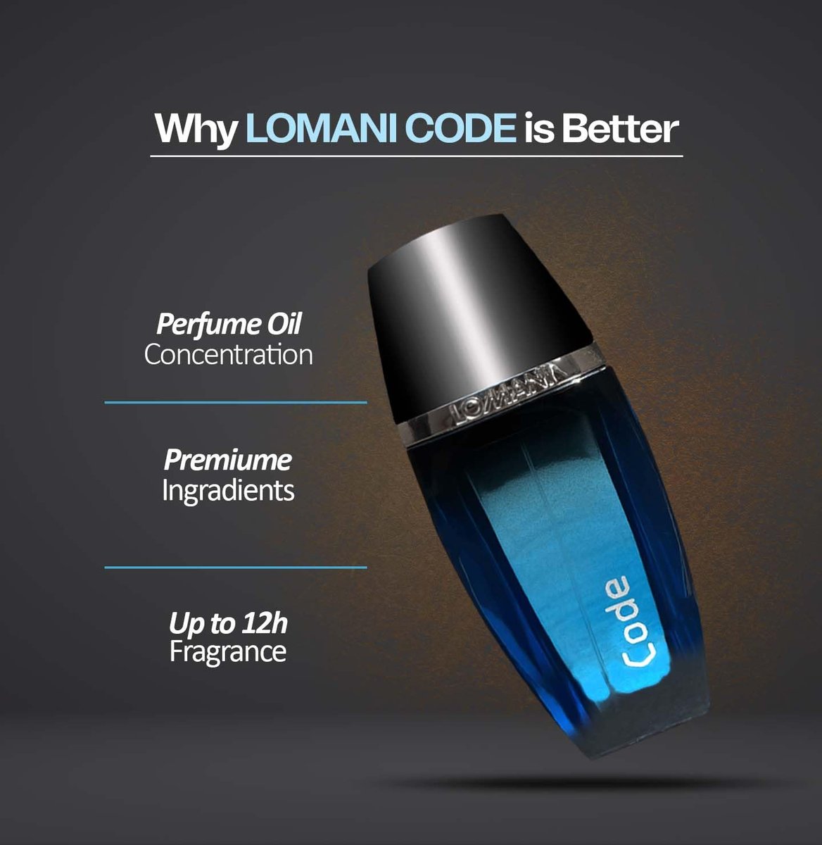 Lomani Code Eau de Toilette Spray for Men - 3.3 oz | Fresh & Seductive Fragrance - görsel 7