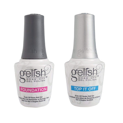 Gelish Dynamic Duo Soak Off Gel Nail Polish - Foundation Base & Top Sealer (2-Pack, 0.5 Fl Oz Each) Avelisse