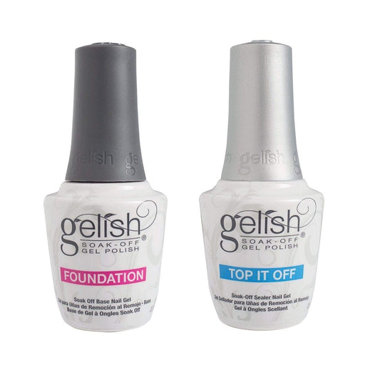 Gelish Dynamic Duo Soak Off Gel Nail Polish - Foundation Base & Top Sealer (2-Pack, 0.5 Fl Oz Each) Avelisse