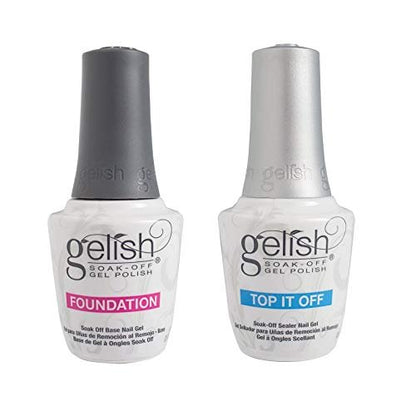 Gelish Dynamic Duo Soak Off Gel Nail Polish - Foundation Base & Top Sealer (2-Pack, 0.5 Fl Oz Each) Avelisse