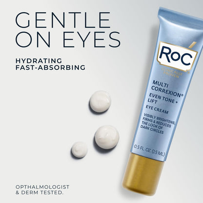 RoC Multi Correxion 5 in 1 Anti-Aging Eye Cream for Puffiness, Under Eye Bags & Dark Circles - 0.5 oz with Night Cream Packette Avelisse