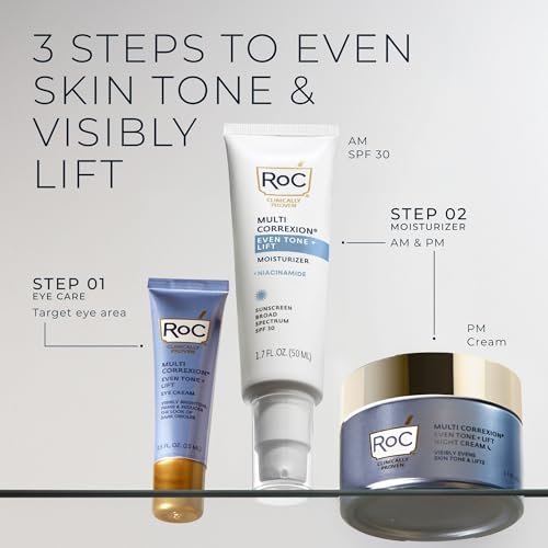 RoC Multi Correxion 5 in 1 Anti-Aging Eye Cream for Puffiness, Under Eye Bags & Dark Circles - 0.5 oz with Night Cream Packette Avelisse
