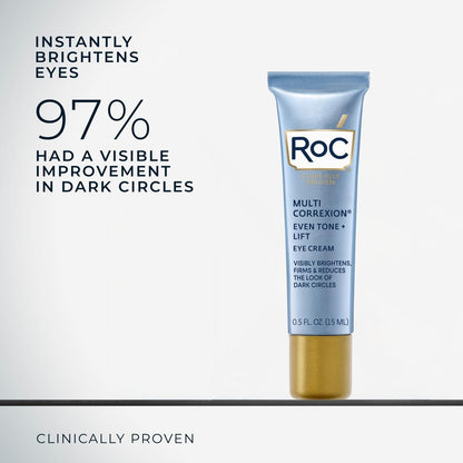 RoC Multi Correxion 5 in 1 Anti-Aging Eye Cream for Puffiness, Under Eye Bags & Dark Circles - 0.5 oz with Night Cream Packette Avelisse
