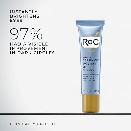 RoC Multi Correxion 5 in 1 Anti-Aging Eye Cream for Puffiness, Under Eye Bags & Dark Circles - 0.5 oz with Night Cream Packette Avelisse