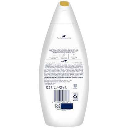Dove Purely Pampering Body Wash 2-Pack – Shea Butter & Vanilla, 15.2 oz Each for Soft, Smooth Skin Avelisse