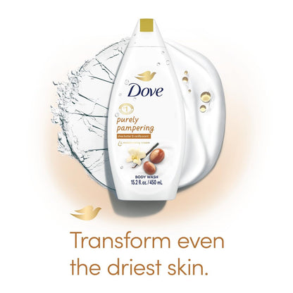 Dove Purely Pampering Body Wash 2-Pack – Shea Butter & Vanilla, 15.2 oz Each for Soft, Smooth Skin Avelisse