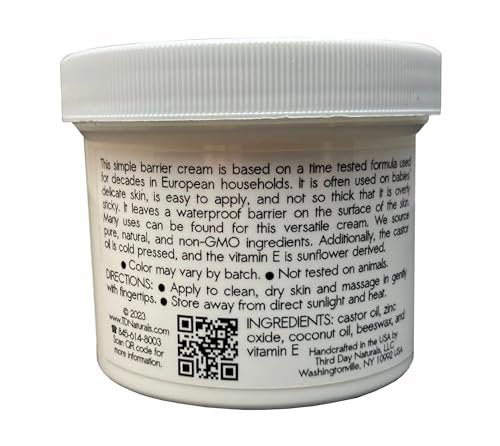 TD Naturals Zinc and Castor Oil Cream – Non-Nano and Non-GMO Barrier Cream, 4.5 oz - görsel 8
