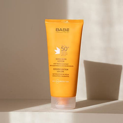 Laboratorios Babe Sun Screen Lotion 50 Plus – High-Protection Sunscreen for Sensitive & Dry Skin, 6.7 Fl Oz