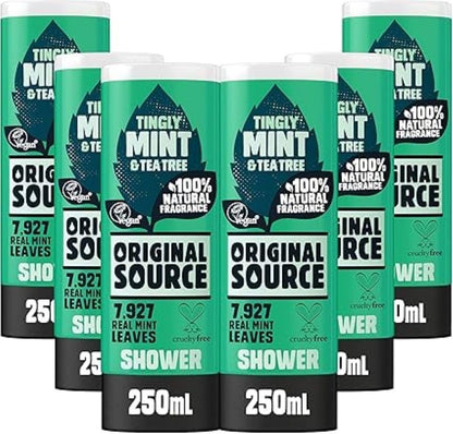 Original Source Tea Tree & Mint Shower Gel 250ml (Pack of 6) Avelisse