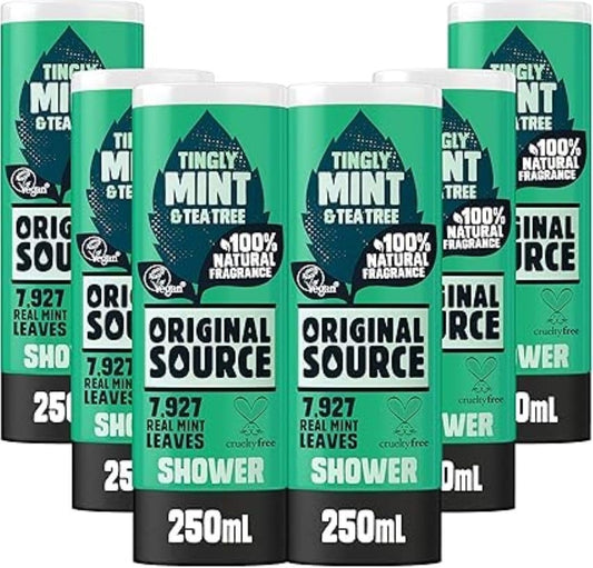 Original Source Tea Tree & Mint Shower Gel 250ml (Pack of 6) Avelisse