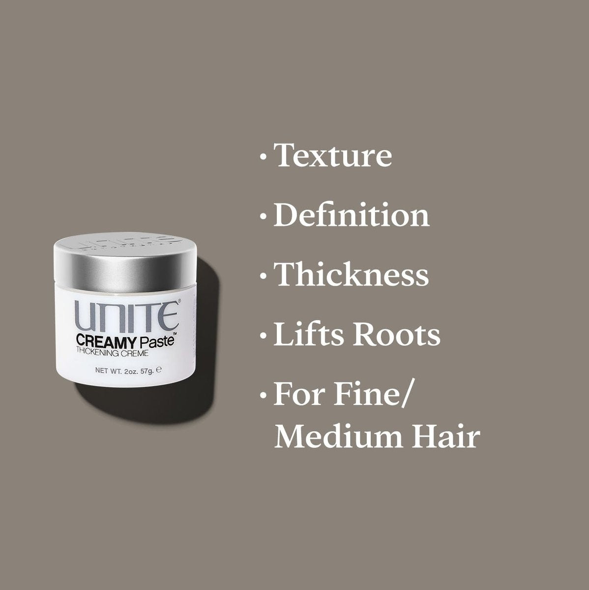 UNITE Hair CREAMY Paste – Versatile Styling Paste for Texture, Definition & Buildable Hold – Adds Thickness & Piecey Separation – 2 Oz Avelisse